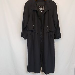 Vintage Fleet Street women's trench coat black 20w